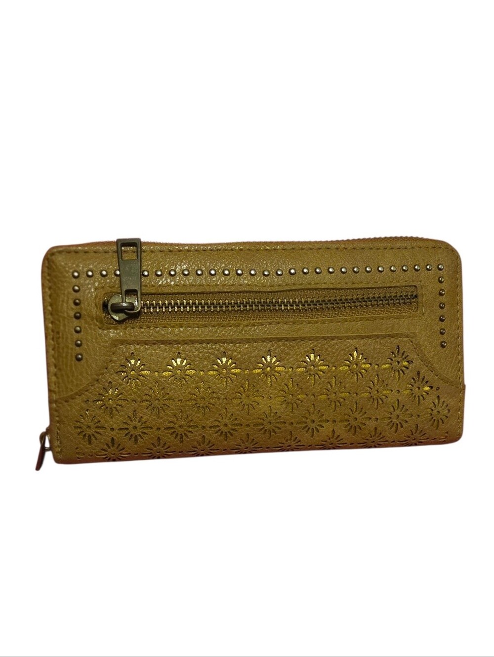 Brown Zipper Wallet 7.5 x 4 x 1